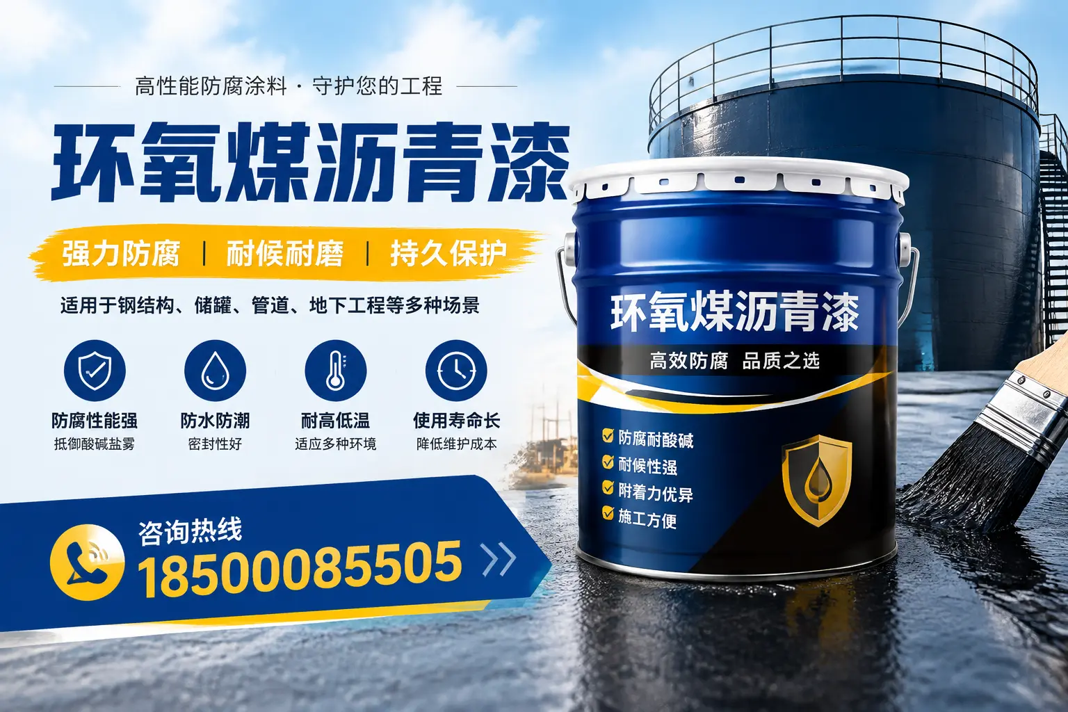 环氧煤沥青漆在工业中的应用，红河企业的选择